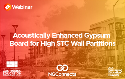 Acoustically Enhanced Gypsum Board Content Banner 405x256