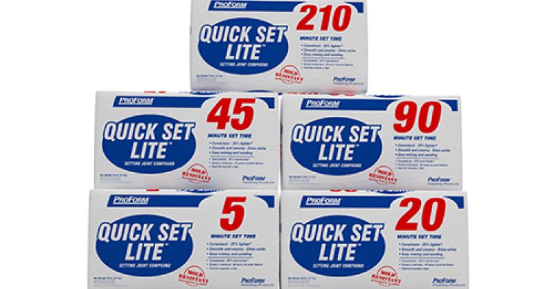 Quick set joint clearance compound