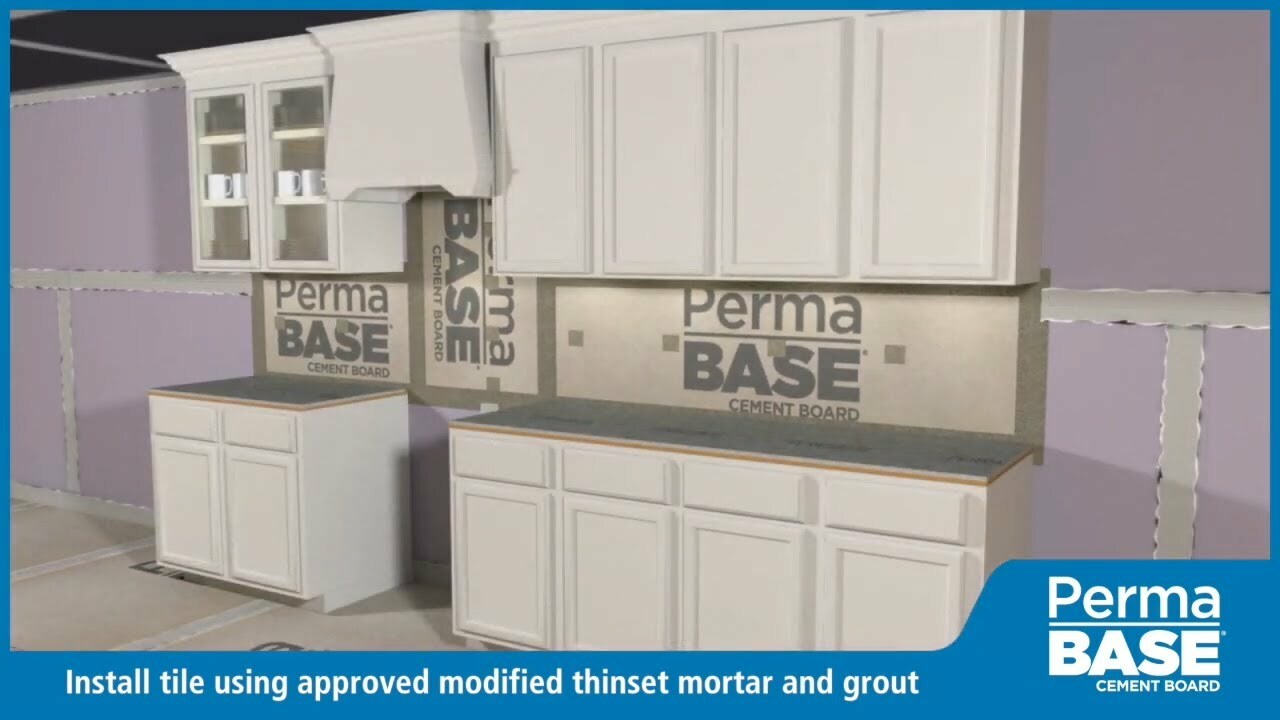 Kitchen Backsplash Installation with Perma BASE Cement Board Thumbnail 1280x720