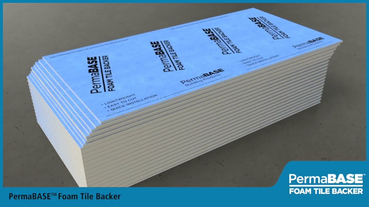 Perma Base Foam Tile Backer install Thumbnail 1280x720