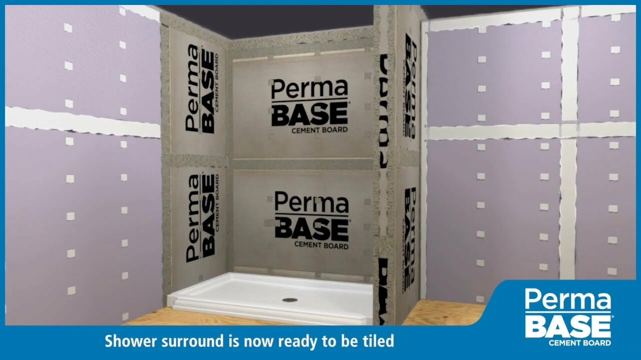 Shower Installation with Perma BASE Cement Board Thumbnail 1280x720