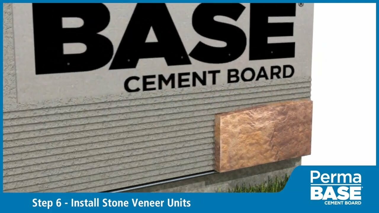 Thin Stone Veneer Wall System Installation with Perma BASE Cement Board Thumbnail 1280x720