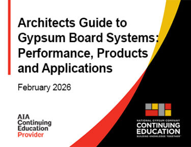 Gypsum Board Systems webinar card 08 22 24 406x314